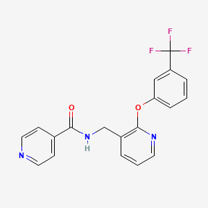 molecular formula C19H14F3N3O2 B5968101 N-({2-[3-(trifluoromethyl)phenoxy]-3-pyridinyl}methyl)isonicotinamide 