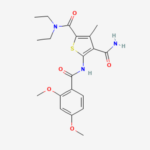 molecular formula C20H25N3O5S B5968108 5-[(2,4-dimethoxybenzoyl)amino]-N~2~,N~2~-diethyl-3-methyl-2,4-thiophenedicarboxamide 