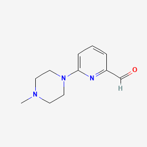 molecular formula C11H15N3O B596812 6-(4-甲基哌嗪-1-基)吡啶-2-甲醛 CAS No. 1216691-10-9