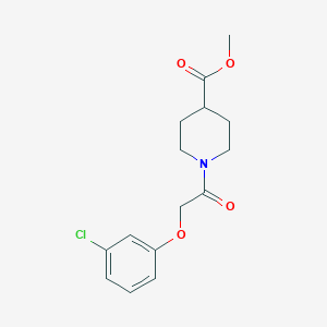 molecular formula C15H18ClNO4 B5968132 methyl 1-[(3-chlorophenoxy)acetyl]-4-piperidinecarboxylate 
