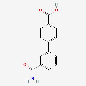 molecular formula C14H11NO3 B596815 4-(3-氨基羰基苯基)苯甲酸 CAS No. 199678-18-7