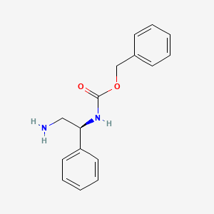 molecular formula C16H18N2O2 B596816 (S)-(2-氨基-1-苯基-乙基)-氨基甲酸苯甲酯 CAS No. 130406-36-9