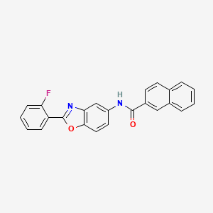 molecular formula C24H15FN2O2 B5968161 N-[2-(2-fluorophenyl)-1,3-benzoxazol-5-yl]-2-naphthamide 