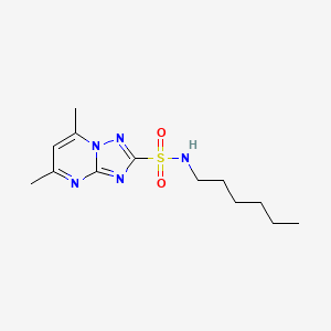 molecular formula C13H21N5O2S B5968167 N-hexyl-5,7-dimethyl[1,2,4]triazolo[1,5-a]pyrimidine-2-sulfonamide 