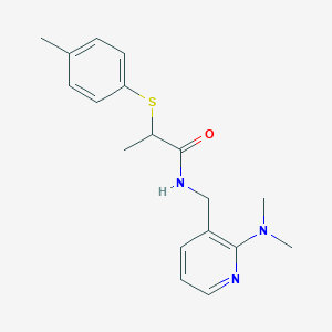 molecular formula C18H23N3OS B5968168 N-{[2-(dimethylamino)-3-pyridinyl]methyl}-2-[(4-methylphenyl)thio]propanamide 
