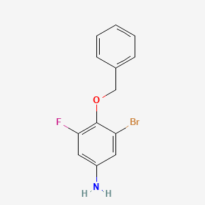molecular formula C13H11BrFNO B596817 4-(苄氧基)-3-溴-5-氟苯胺 CAS No. 1215206-01-1