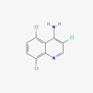 molecular formula C9H5Cl3N2 B596818 3,5,8-Trichloroquinolin-4-amine CAS No. 1211424-00-8