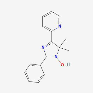 molecular formula C16H17N3O B5968193 5,5-dimethyl-2-phenyl-4-(2-pyridinyl)-2,5-dihydro-1H-imidazol-1-ol 