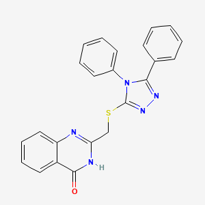 molecular formula C23H17N5OS B5968200 2-{[(4,5-diphenyl-4H-1,2,4-triazol-3-yl)thio]methyl}-4-quinazolinol 