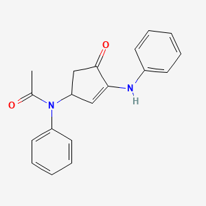 molecular formula C19H18N2O2 B5968206 N-(3-anilino-4-oxo-2-cyclopenten-1-yl)-N-phenylacetamide 