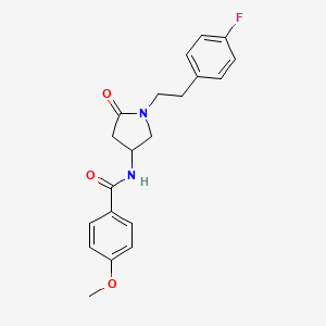 N-{1-[2-(4-fluorophenyl)ethyl]-5-oxo-3-pyrrolidinyl}-4-methoxybenzamide