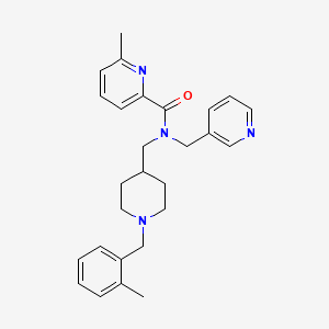 molecular formula C27H32N4O B5968239 6-methyl-N-{[1-(2-methylbenzyl)-4-piperidinyl]methyl}-N-(3-pyridinylmethyl)-2-pyridinecarboxamide 