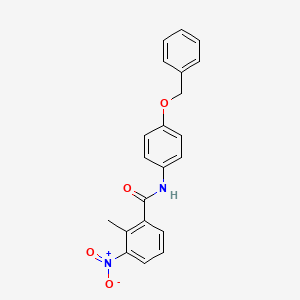 molecular formula C21H18N2O4 B5968244 N-[4-(benzyloxy)phenyl]-2-methyl-3-nitrobenzamide 