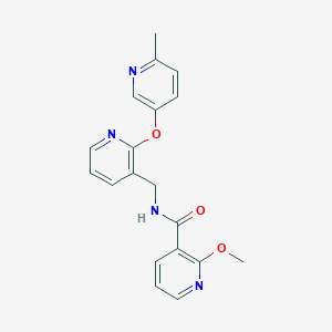 molecular formula C19H18N4O3 B5968249 2-methoxy-N-({2-[(6-methyl-3-pyridinyl)oxy]-3-pyridinyl}methyl)nicotinamide 