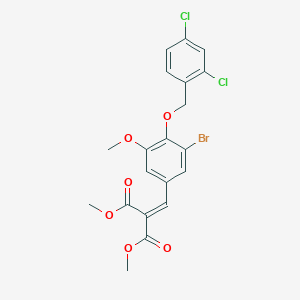 dimethyl {3-bromo-4-[(2,4-dichlorobenzyl)oxy]-5-methoxybenzylidene}malonate