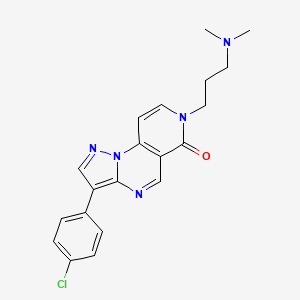 3-(4-chlorophenyl)-7-[3-(dimethylamino)propyl]pyrazolo[1,5-a]pyrido[3,4-e]pyrimidin-6(7H)-one