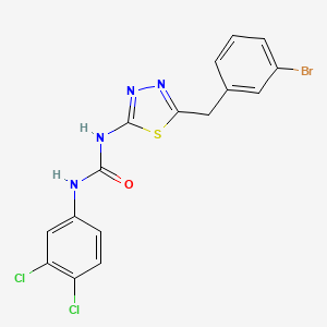 molecular formula C16H11BrCl2N4OS B5968270 N-[5-(3-bromobenzyl)-1,3,4-thiadiazol-2-yl]-N'-(3,4-dichlorophenyl)urea 