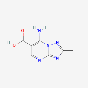 molecular formula C7H7N5O2 B596828 7-氨基-2-甲基[1,2,4]三唑并[1,5-a]嘧啶-6-羧酸 CAS No. 1211486-58-6
