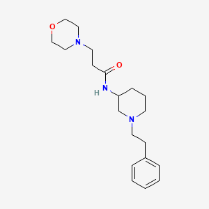 molecular formula C20H31N3O2 B5968284 3-(4-morpholinyl)-N-[1-(2-phenylethyl)-3-piperidinyl]propanamide 