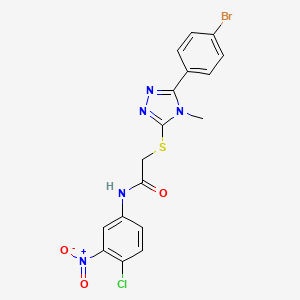 2-{[5-(4-bromophenyl)-4-methyl-4H-1,2,4-triazol-3-yl]thio}-N-(4-chloro-3-nitrophenyl)acetamide