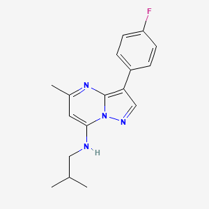 molecular formula C17H19FN4 B5968302 3-(4-fluorophenyl)-N-isobutyl-5-methylpyrazolo[1,5-a]pyrimidin-7-amine 