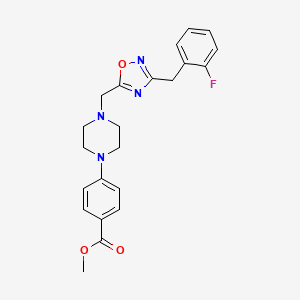methyl 4-(4-{[3-(2-fluorobenzyl)-1,2,4-oxadiazol-5-yl]methyl}-1-piperazinyl)benzoate