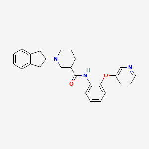 molecular formula C26H27N3O2 B5968320 1-(2,3-dihydro-1H-inden-2-yl)-N-[2-(3-pyridinyloxy)phenyl]-3-piperidinecarboxamide 