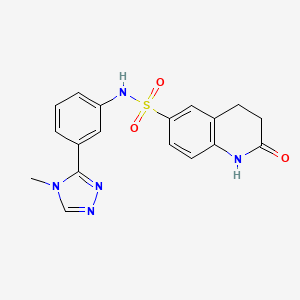 N-[3-(4-methyl-4H-1,2,4-triazol-3-yl)phenyl]-2-oxo-1,2,3,4-tetrahydro-6-quinolinesulfonamide
