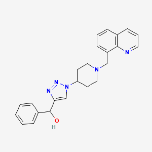 phenyl{1-[1-(8-quinolinylmethyl)-4-piperidinyl]-1H-1,2,3-triazol-4-yl}methanol