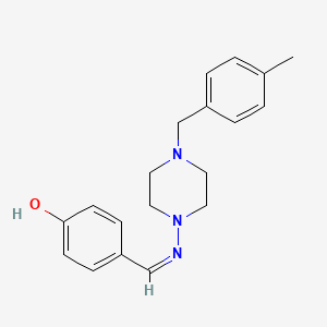 4-({[4-(4-methylbenzyl)-1-piperazinyl]imino}methyl)phenol
