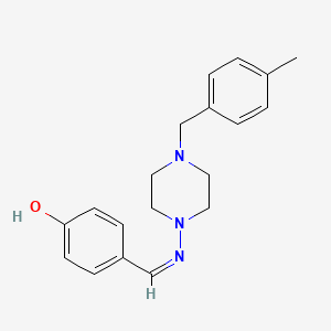 4-[(Z)-({4-[(4-Methylphenyl)methyl]piperazin-1-YL}imino)methyl]phenol