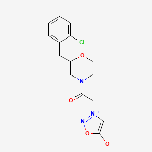 3-{2-[2-(2-chlorobenzyl)-4-morpholinyl]-2-oxoethyl}-1,2,3-oxadiazol-3-ium-5-olate