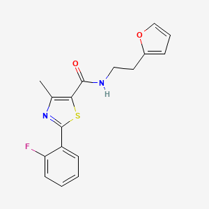 2-(2-fluorophenyl)-N-[2-(furan-2-yl)ethyl]-4-methyl-1,3-thiazole-5-carboxamide