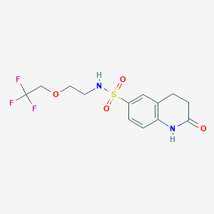 2-oxo-N-[2-(2,2,2-trifluoroethoxy)ethyl]-1,2,3,4-tetrahydro-6-quinolinesulfonamide