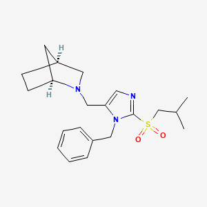 molecular formula C21H29N3O2S B5968392 (1S*,4S*)-2-{[1-benzyl-2-(isobutylsulfonyl)-1H-imidazol-5-yl]methyl}-2-azabicyclo[2.2.1]heptane 