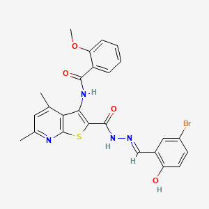 molecular formula C25H21BrN4O4S B5968394 N-(2-{[2-(5-bromo-2-hydroxybenzylidene)hydrazino]carbonyl}-4,6-dimethylthieno[2,3-b]pyridin-3-yl)-2-methoxybenzamide 