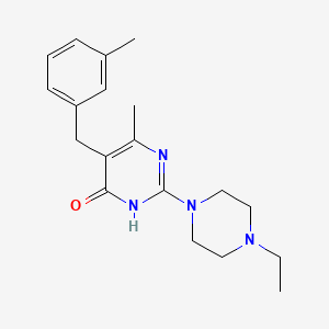 molecular formula C19H26N4O B5968397 2-(4-ethyl-1-piperazinyl)-6-methyl-5-(3-methylbenzyl)-4(3H)-pyrimidinone 