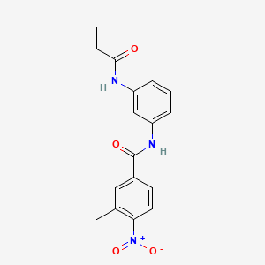molecular formula C17H17N3O4 B5968403 3-methyl-4-nitro-N-[3-(propionylamino)phenyl]benzamide 