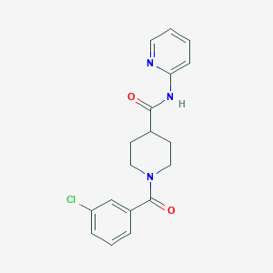 molecular formula C18H18ClN3O2 B5968407 1-(3-chlorobenzoyl)-N-2-pyridinyl-4-piperidinecarboxamide 