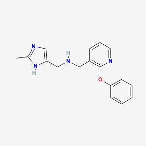 molecular formula C17H18N4O B5968421 1-(2-methyl-1H-imidazol-4-yl)-N-[(2-phenoxy-3-pyridinyl)methyl]methanamine 
