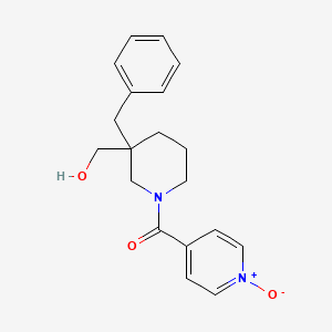 molecular formula C19H22N2O3 B5968535 [3-benzyl-1-(1-oxidoisonicotinoyl)-3-piperidinyl]methanol 