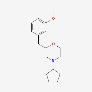 molecular formula C17H25NO2 B5968542 4-cyclopentyl-2-(3-methoxybenzyl)morpholine 