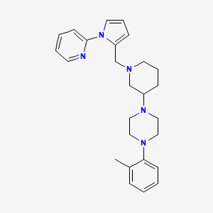 molecular formula C26H33N5 B5968556 1-(2-methylphenyl)-4-(1-{[1-(2-pyridinyl)-1H-pyrrol-2-yl]methyl}-3-piperidinyl)piperazine 