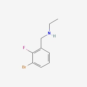 molecular formula C9H11BrFN B596856 1-溴-3-(乙氨基甲基)-2-氟苯 CAS No. 1355248-08-6