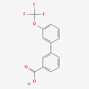 molecular formula C14H9F3O3 B596858 3'-(Trifluoromethoxy)biphenyl-3-carboxylic acid CAS No. 1215206-30-6