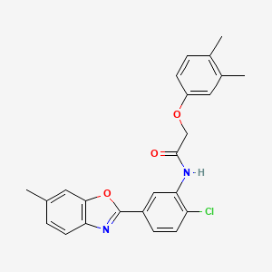 N-[2-chloro-5-(6-methyl-1,3-benzoxazol-2-yl)phenyl]-2-(3,4-dimethylphenoxy)acetamide