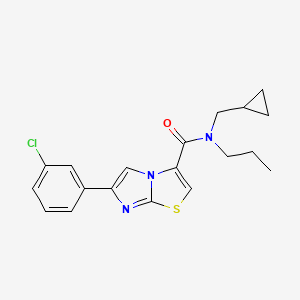molecular formula C19H20ClN3OS B5968591 6-(3-chlorophenyl)-N-(cyclopropylmethyl)-N-propylimidazo[2,1-b][1,3]thiazole-3-carboxamide 
