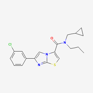 6-(3-chlorophenyl)-N-(cyclopropylmethyl)-N-propylimidazo[2,1-b][1,3]thiazole-3-carboxamide