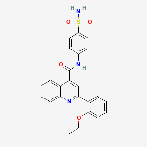 molecular formula C24H21N3O4S B5968610 N-[4-(aminosulfonyl)phenyl]-2-(2-ethoxyphenyl)-4-quinolinecarboxamide 