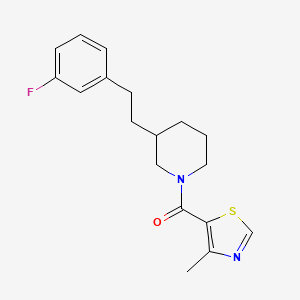 molecular formula C18H21FN2OS B5968616 3-[2-(3-fluorophenyl)ethyl]-1-[(4-methyl-1,3-thiazol-5-yl)carbonyl]piperidine 
